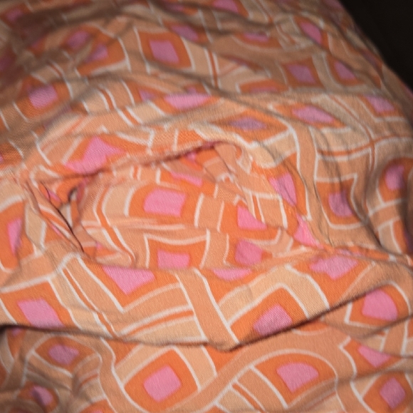 Croft & Barrow Vibrant Orange Patterned Midi Dress - Picture 8 of 9